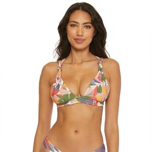 BECCA SWIM - Nia Banded Bikini Top Size S